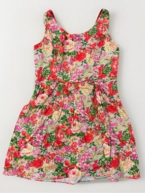 Tiana B. Floral Sleeveless Fit-and-Flare Dress in Pink & Red